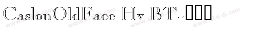 CaslonOldFace Hv BT字体转换